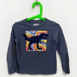 OshKosh B'gosh Charcoal Dino Long Sleeve Tee